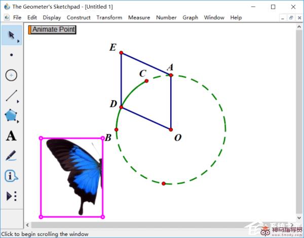 几何画板如何制作蝴蝶动画