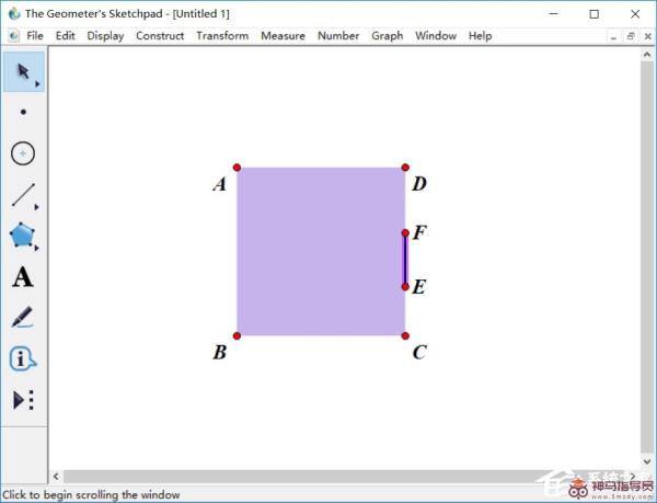 几何画板如何实现定长线段在正方形四周