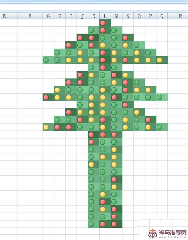 如何使用Excel做圣诞树