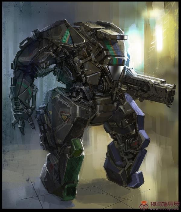 赛博朋克2077制作概念图！机械战甲科技感十足！