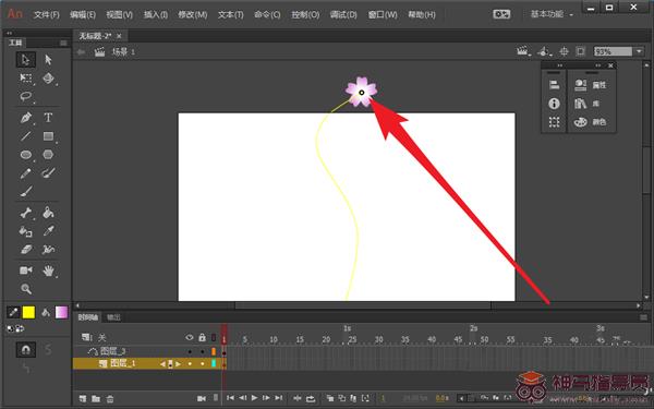 Animate制作花朵飘落的动画效果教程