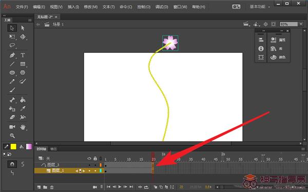 Animate制作花朵飘落的动画效果教程