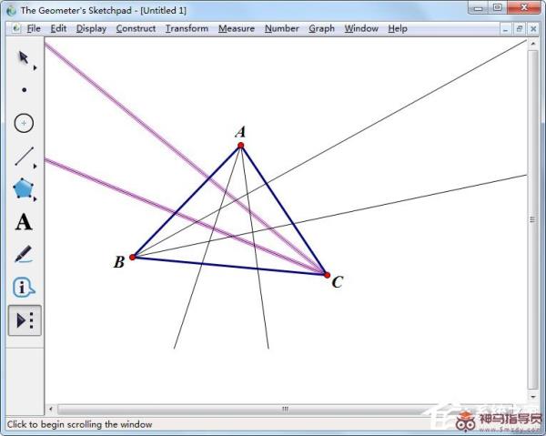 几何画板如何画摩莱三角形？